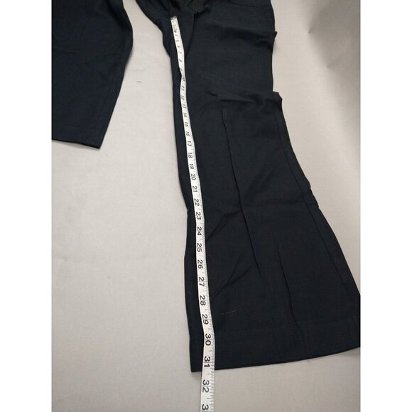 Banana Republic Pants Womens 8 Black Martin Fit Chino Trouser Boot Flare Stretch - Picture 4 of 10